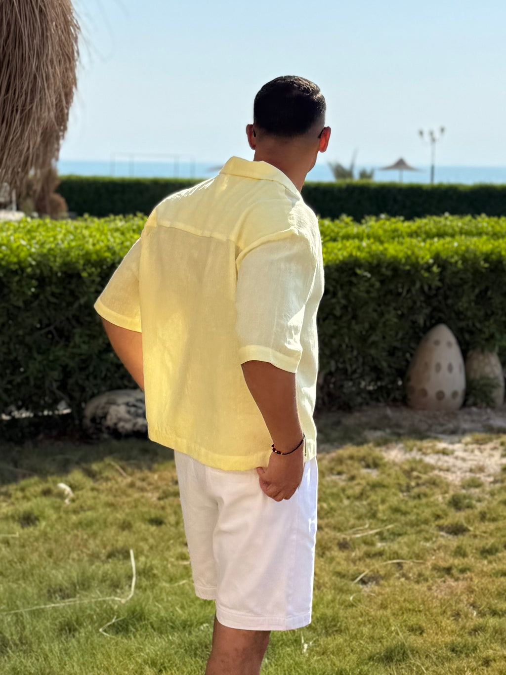 قميص كتان بيور بنصف كم